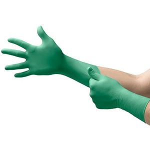 DermaShield Ansell 73-711/6 neopreen handschoenen, chemicaliën en vloeistofbescherming, maat 6, groen (200 paar per doos)