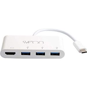 Sveon SCT502 laptop dock & poortreplicator USB 3.2 Gen 1 (3.1 Gen 1) Type-C Wit