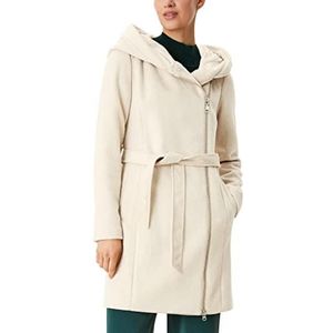 s.Oliver Damesmantel van wolmix, beige, 38