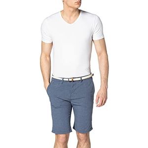 TOM TAILOR Denim Mannen Chino shorts met riem 1024576, 26352 - Navy Twill, S