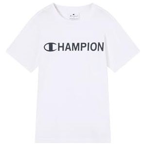 Champion Legacy Boys, grafisch T-shirt met ronde hals, XL, wit, Wit, XL