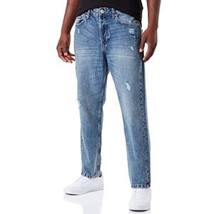 Only & Sons Heren ONSAVI Beam TAP Crop PK 2839 NOOS Jeans, blauw Denim, Standaard (Pack van 2)