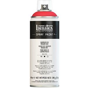 Liquitex 4450151 Professional Spray Paint - acrylverf, verfspray op waterbasis, lichtecht - 400ml Spuitbus, Cad Red Medium Hue