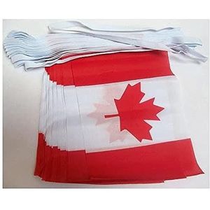 Canada 4 meter BUNTING Vlag 20 vlaggen 6'' x 4'' - Canadese STRING vlaggen 10 x 15 cm - AZ FLAG