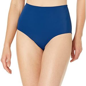 Amazon Essentials Dames zwembroek met hoge taille (verkrijgbaar in grote maten), diepblauw, groot