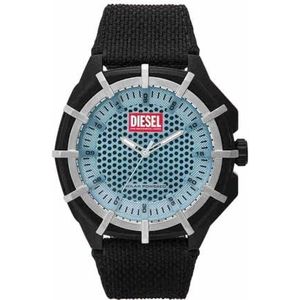 Diesel - Horloge - Zwart - Plastic/Kunsthars - Textiel Band