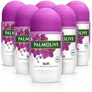 Palmolive Deodorant Roll-On Sexpack, Naturals Luxurious Softness Anti-transpirant Zonder Alcohol, 50 ml in verpakking van 6