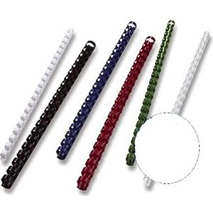 GBC BX211210 plastic bindruggen voor pons- / bindmachine, A4, 21 ringen, 12 mm 19 mm wit