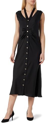 Pinko, Dames, Jurken, Zwart, Maat: S Satijn,