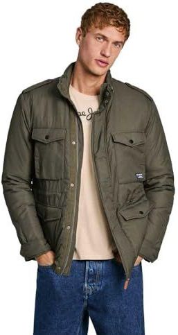 Pepe Jeans - PM403005 - Badstofjas - Groen - Casual - Nylon