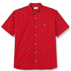 s.Oliver Big Size heren overhemd korte mouw, rood, 5XL