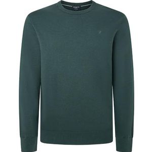 Hackett London Heren Katoen Zijde Crew Knitwear, Groen (Bottle Green), 3XL