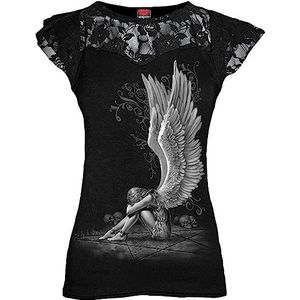 Spiral Enslaved Angel T-shirt zwart L 95% viscose, 5% elastaan Onbekend Everyday Goth, Gothic