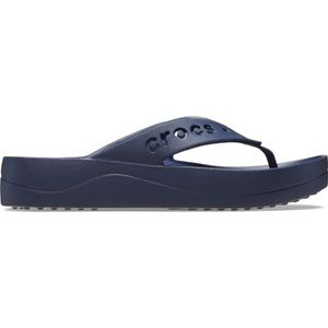 Crocs Baya Platform Flip Sandaal voor dames, marineblauw, 37/38 EU