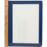 SECURIT Wood menukaart incl. 2 dubbele inzetstukken voor menu's (voor 4 pagina's A4), blauw, hout, 1 eenheid