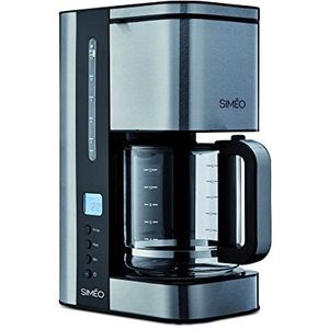 Simeo cfp200 vrijstaand, semi-automatisch (vrijstaand, koffiezetapparaat voor filters, koffiezetapparaat, zwart, roestvrij staal, karaf, knoppen, LCD)