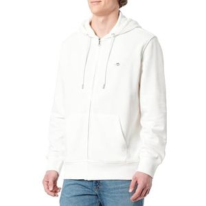 GANT - Sweatvest - Wit - Capuchon met Trekkoord - Lange Mouw