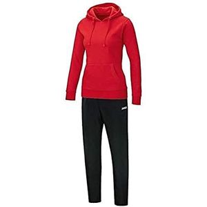 JAKO Dames Team met capuchon sweater joggingpak vrije tijd, rood, 34