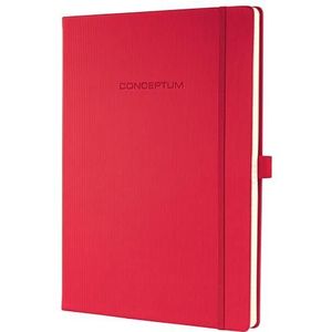 SIGEL CO645 Premium notitieboek, gelinieerd, A4, hardcover, rood - conceptum