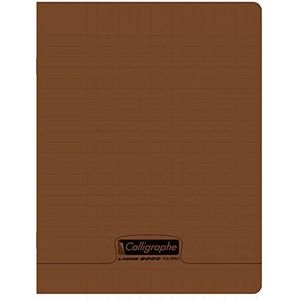 Clairefontaine 18931C Calligrafie, ideaal voor school, geniet, 17 x 22 cm, 48 vellen, Franse liniatuur, 90 g, 1 stuk, bruin