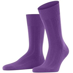 FALKE Heren Sokken Lhasa Rib M So wol kasjmier eenkleurig 1 paar, Paars Pink Iris 8943, 39-42