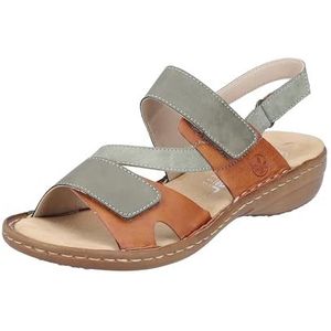 Rieker 60866 Damessandalen, groen, 36 EU, groen, 36 EU