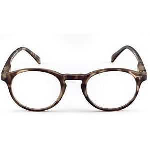 Contacta, Wall Street leesbril voor dames en heren, licht en functioneel, frame met flexibele stangen, demi-kleur, dioptrie + 1,50, verpakking met brillenkoker, 26 g
