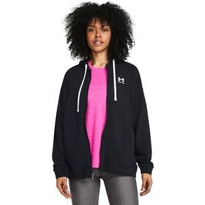 Under Armour Ua Rival Terry Os Fz Sweatshirt met capuchon voor dames, zwart/wit, L