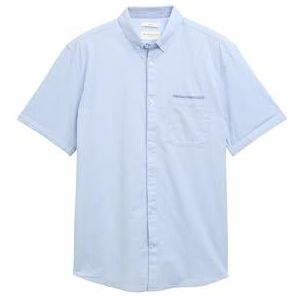 TOM TAILOR heren overhemd, 29633 - Lichtblauwe gestippelde structuur, XL
