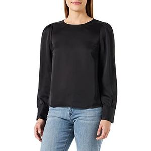 Vila Dames Viellette O-Neck L/S Top/Su-Noos Blousetop, zwart, 44