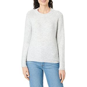 PIECES dames Pullover trui Pcjuliana Ls O-hals Knit Noos Bc, lichtgrijs gem., L