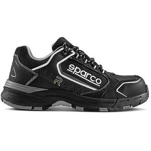 Sparco Teamwork Werkveiligheidsschoen – lage werkschoen voor dames en heren – allround – S3 SRC, zwart, 38 EU