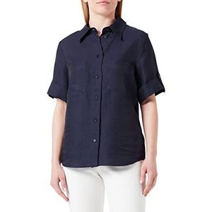 Seidensticker Dames Regular Fit korte mouw Blouse, donkerblauw, 36, donkerblauw, 36