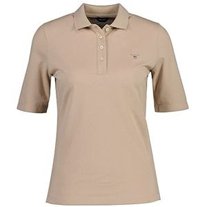 GANT Original LSS Pique Poloshirt voor dames, Dry Sand, standaard, Dry Sand, M