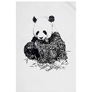 Maxwell & Williams Marini Ferlazzo Theedoek met Reuzenpanda, 100% Katoenen Keukendoek, Wit, 50 x 70 Centimeter