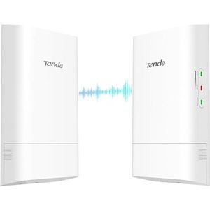 Tenda O1-5G Externe WLAN-brug access point (867 Mbps / 5 GHz, 9dBi richtantenne, passief PoE, centraal management, bereik 1 km, waterdicht IP65) (2 stuks)