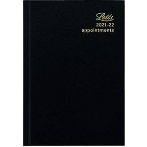 Letts Standard A6 academic 2021-2022 dag naar een pagina met afspraken dagboek - zwart