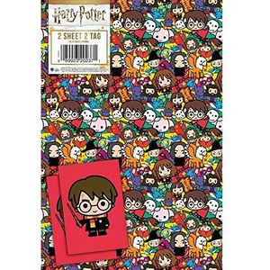 Harry Potter Inpakpapier 8 Vellen 8 Tags Bladgrootte 70cmx50cm Officieel Product Verantwoord Resourced