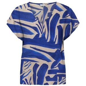 Jdy - Top - All-Over Print - V-Hals - Volumineuze Mouwen - Korte Mouwen