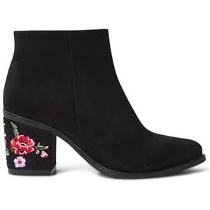 Joe Browns Vrouwen Suedette Western Style geborduurde laarzen enkel, zwart, 8 UK, Zwart, 41 EU