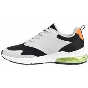 Kappa MYAGI JR Lace, uniseks sneakers voor volwassenen, grijs/zwart/oranje, 35 EU, Veelkleurig (Grijs Zwart Oranje)