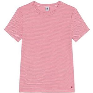 Petit Bateau T-shirt met korte mouwen voor dames, Peonia/Marshmallow, XXS