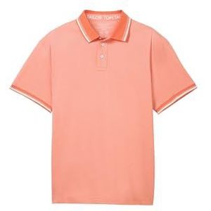 TOM TAILOR Basic Piqué poloshirt voor heren, 12642 - Hazy Coral Rose, M