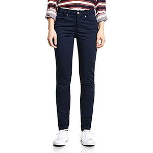 Street One Chino-broek satijn keperbinding, blauw (deep blue), 32W x 30L