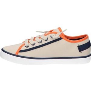 Geox J Gisli Boy A Sneakers voor jongens, beige oranje, 34 EU