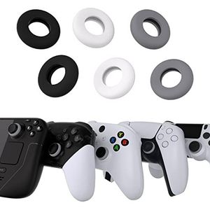 PlayVital BuffeRings 3 paar Precision Rings voor ps5,Doel Aim Assist Schokdemper Ringen voor ps4,Xbox Series X/S,Xbox One,Xbox 360,Switch Pro,Joystick Siliconen Ring Stick Accessoires voor Steam Deck