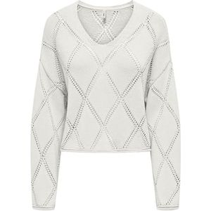 ONLY Dames Onltaylor Life Ls V-hals KNT, cloud dancer, XL