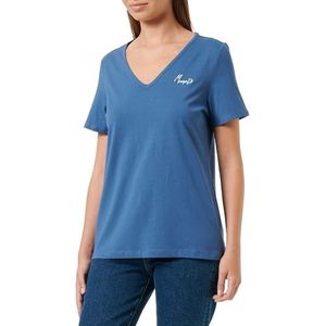 s.Oliver T-shirt voor dames, korte mouwen, blauw, maat 46, blauw, 46