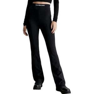 Calvin Klein Jeans Elastische Milano legging met logo voor dames, Zwart, XXS