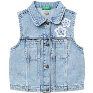 United Colors of Benetton Vest voor meisjes en meisjes, Blauw, 12 Maanden